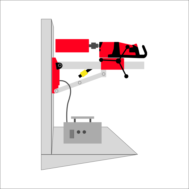 Kernbohrmaschine Befestigung Schritt 1