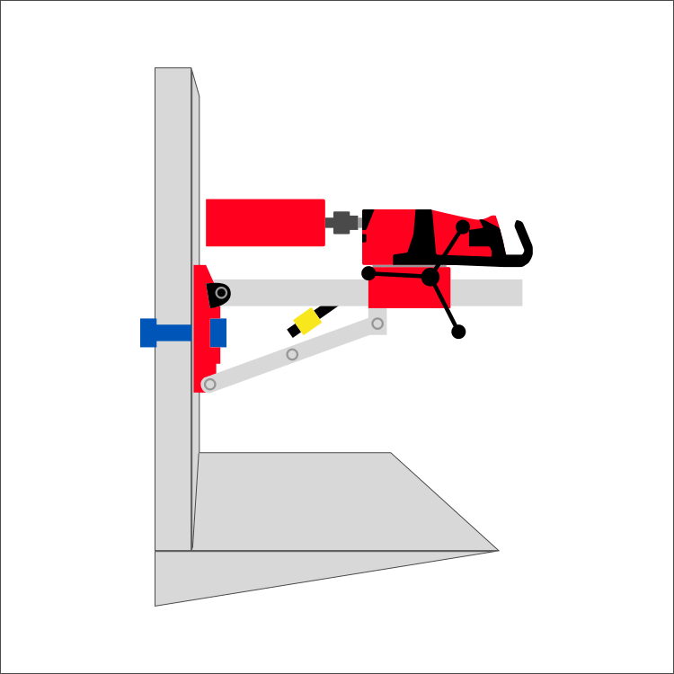 Kernbohrmaschine Befestigung Schritt 2